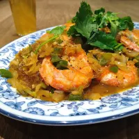 有頭海老と春雨のブラックペッパー炒め|古尾谷りかこさん