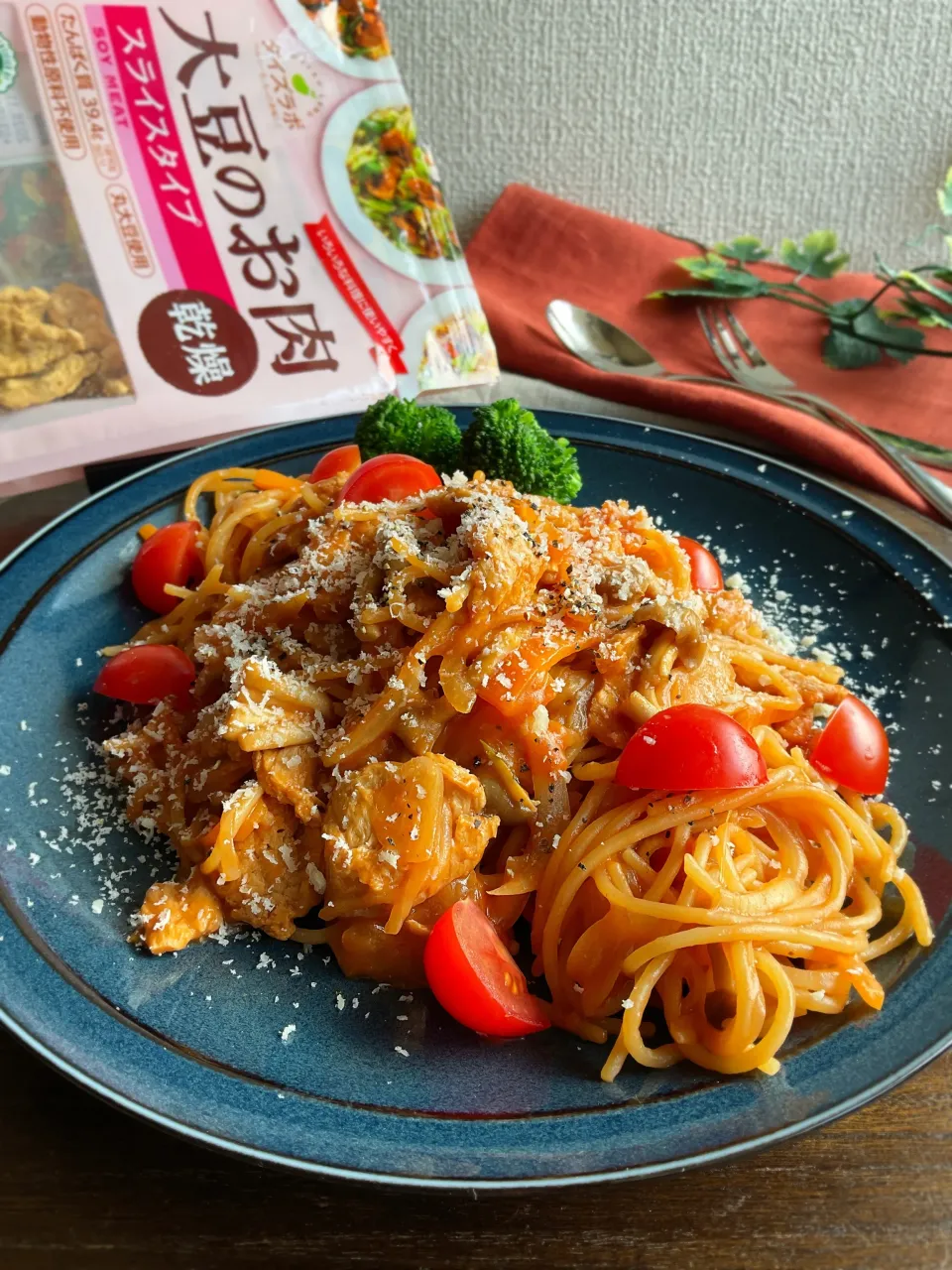 大豆のお肉deワンパンナポリタン|スイーツポテトさん