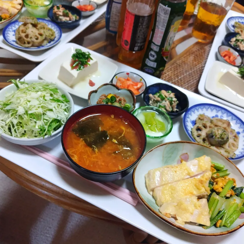 胸肉のマヨにんにく漬けトースター焼定食です✨|rikako♪。.:＊さん