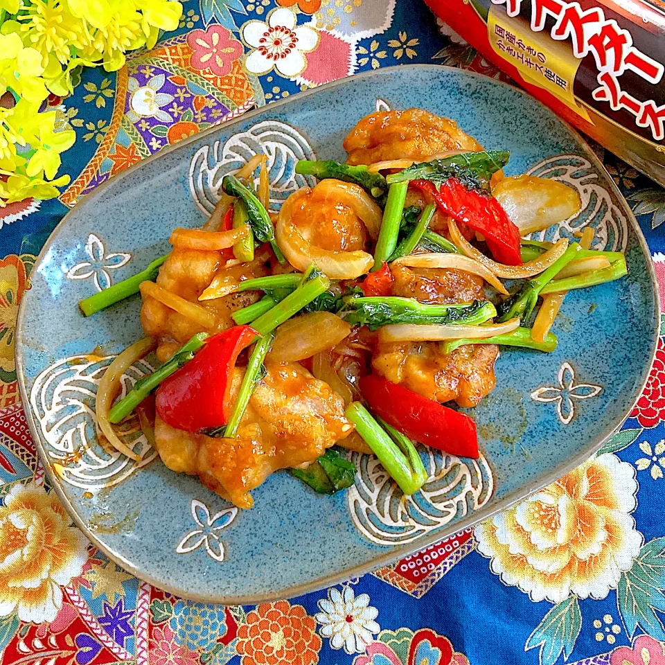 鶏肉と春野菜のハニーケチャップ炒め🍯|ringonamaさん