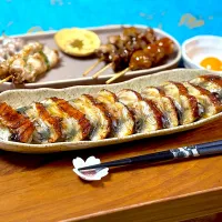 ❤️まーくん亭❤️鰻握り&焼き鳥&ぶどう山椒添え|kuririnさん