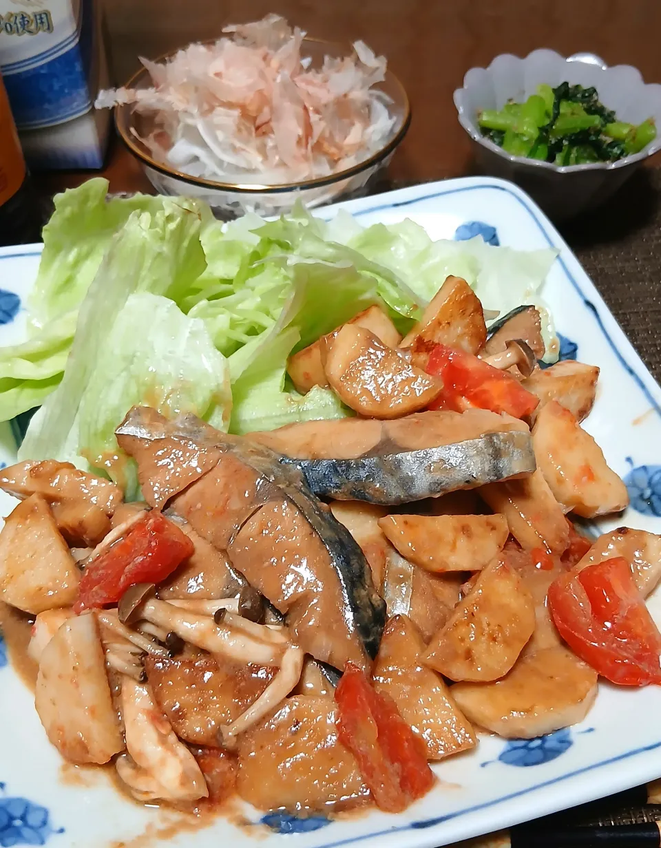 サワラ🐟と長芋のバルサミコ炒め|びせんさん