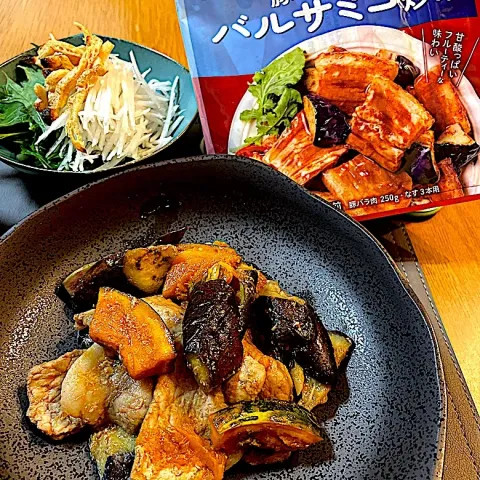 「メインディップ 豚バラなすのバルサミコ炒め」を使ってみたSnapdishの料理・レシピ写真:豚バラなすのバルサミコソース