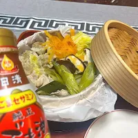 蒸篭蒸しに 濃香 ごま油|adriablueさん