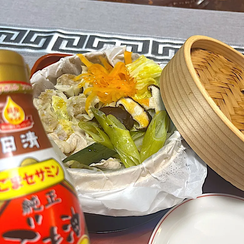 蒸篭蒸しに 濃香 ごま油|adriablueさん