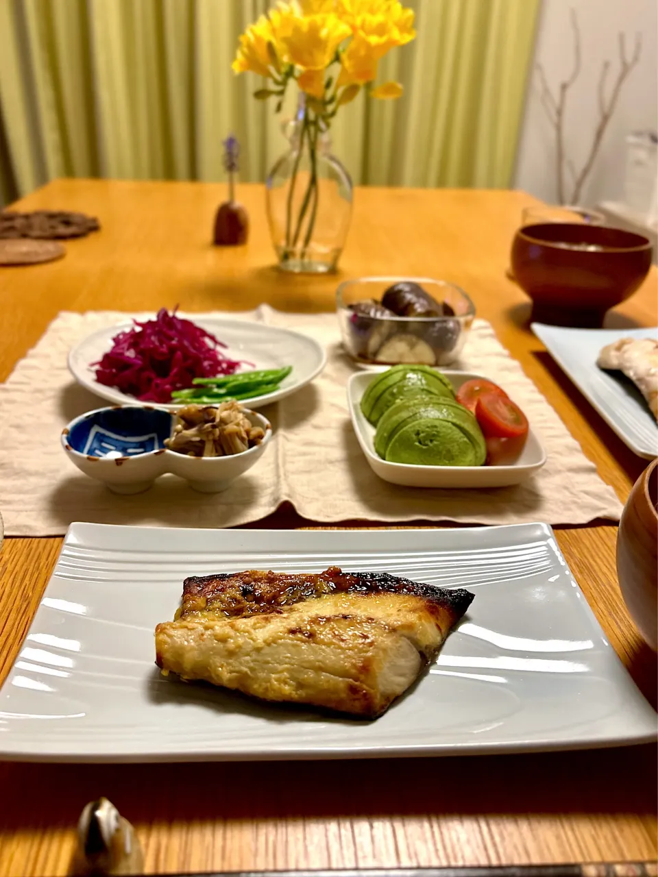 魚定食の晩ごはん|むぎこさん