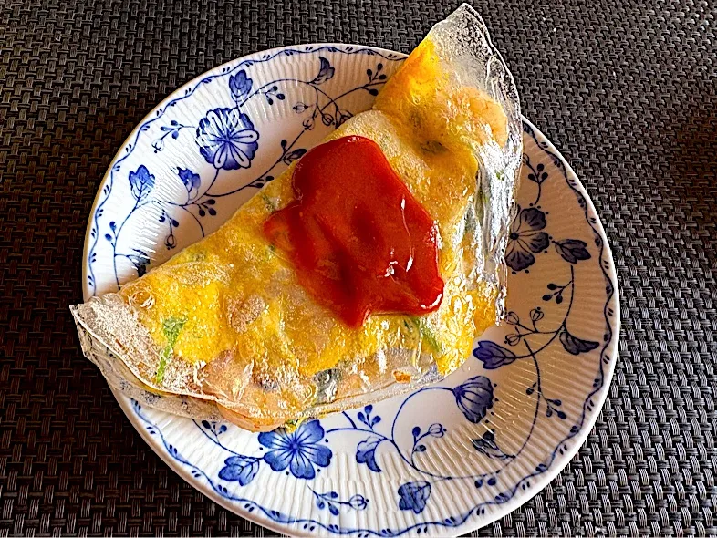のらぼう菜で台湾海老オムレツ|cocoaさん