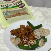 大豆のお肉を唐揚げ風に|フルールアートサロンさん