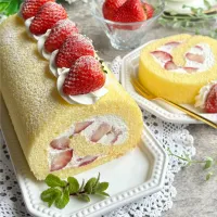 いちごのロールケーキ🍓