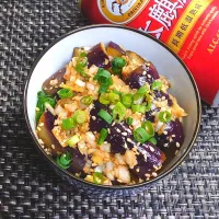 おうち居酒屋ごはん♪茄子のピリ辛ネギぽん和え