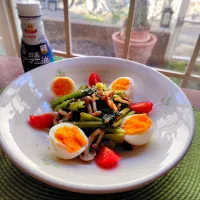 蒸し野菜とゆで卵のサラダ|かよこさん