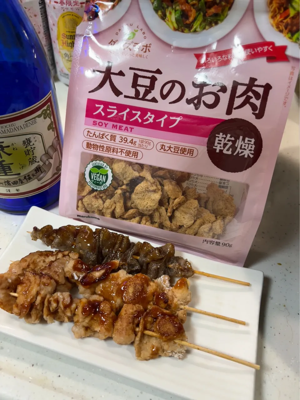 大豆のお肉で焼き鳥風|みゆぞうさん