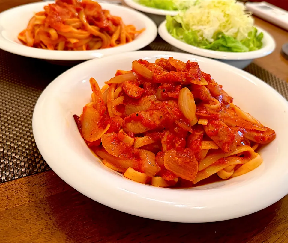 旦那さん作ナポリタン😋タリアテッレVer.🍝|＊yurika＊さん
