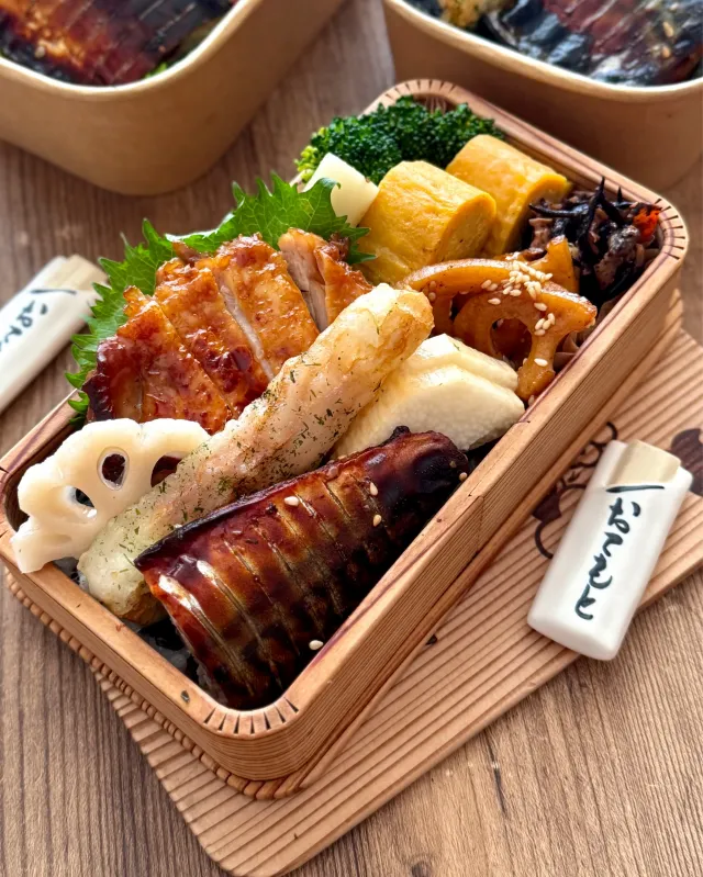 Snapdishの料理・レシピ写真:木桶醤油尽くしのお弁当/滋賀県の蔵元さんのお醤油でまるっと投稿🍱｜新生活は愛情弁当でエールを送ろう♪