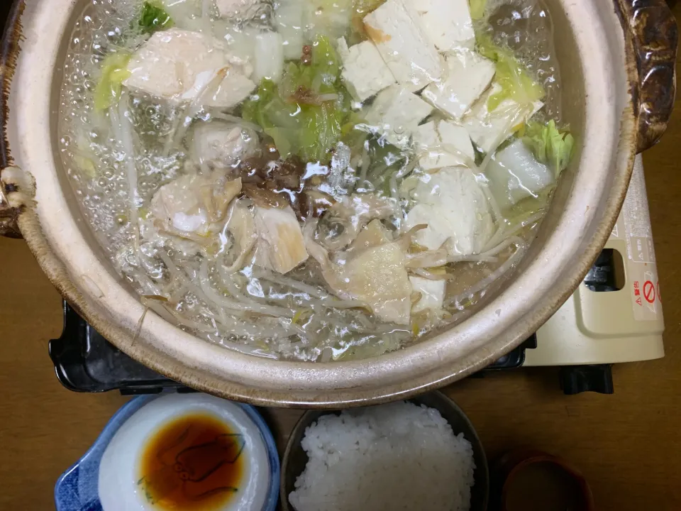 夕食　鶏豆腐鍋|ATさん