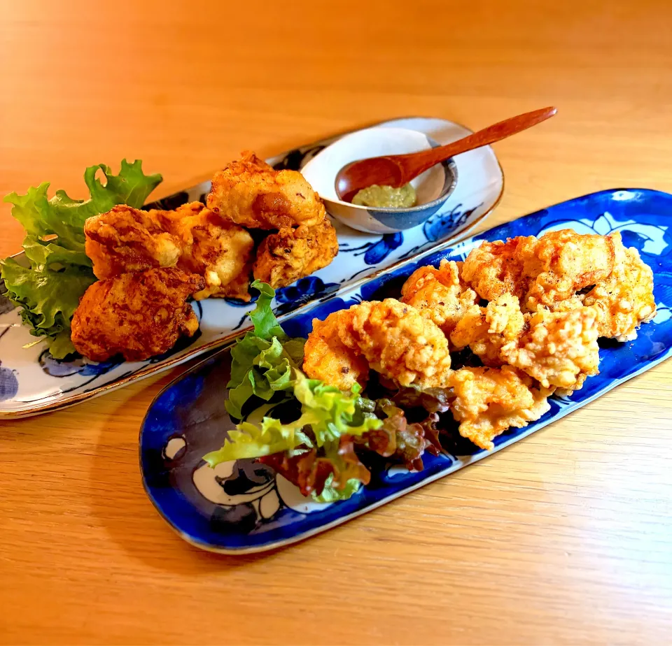 鶏むね肉で食べ比べ唐揚げ|kaeさん