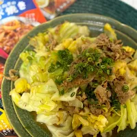 豚バラキャベツのローストガーリック炒め|マーブルさん