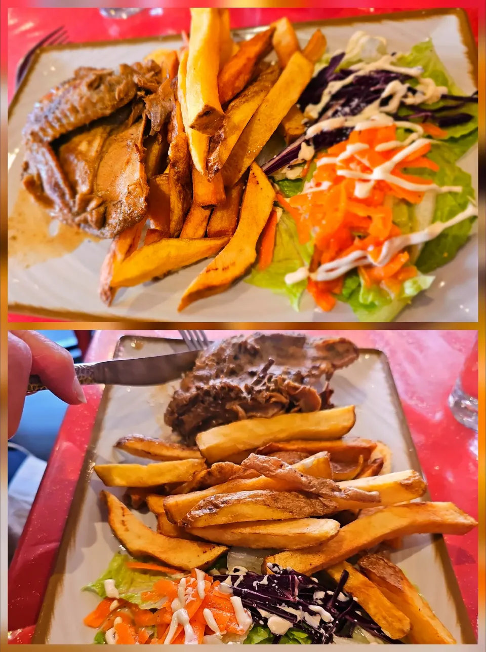 🇵🇪My birthday in a Peruvian restaurant
         🎂🎉Grilled Chicken🎉🎂
chicken, homemade fries and salad|KWAII69さん