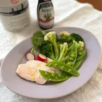 蒸し野菜と鶏ハムのサラダ|acoさん