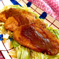 メインディップを使ってローストガーリックのポークソテー