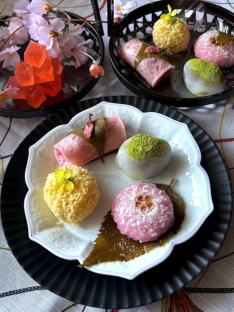 春の和菓子でお花見🌸|とんちんさん