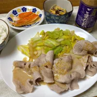 今宵🌙* :ﾟ 生姜焼きのお肉で豚しゃぶ🐷