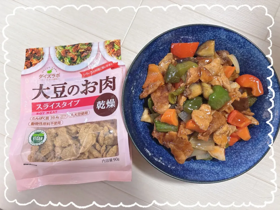 snap dishさんにいただいた、「マルコメ ダイズラボ 大豆のお肉スライス乾燥タイプ」を使って、酢豚風😆|nacchan★彡さん