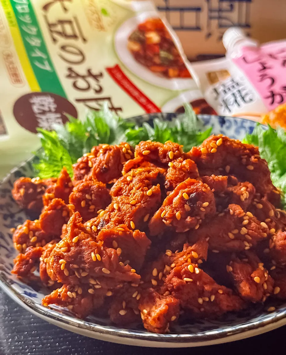 🇰🇷大豆のお肉のヤンニョムチキン🇰🇷|にゃんぺこさん
