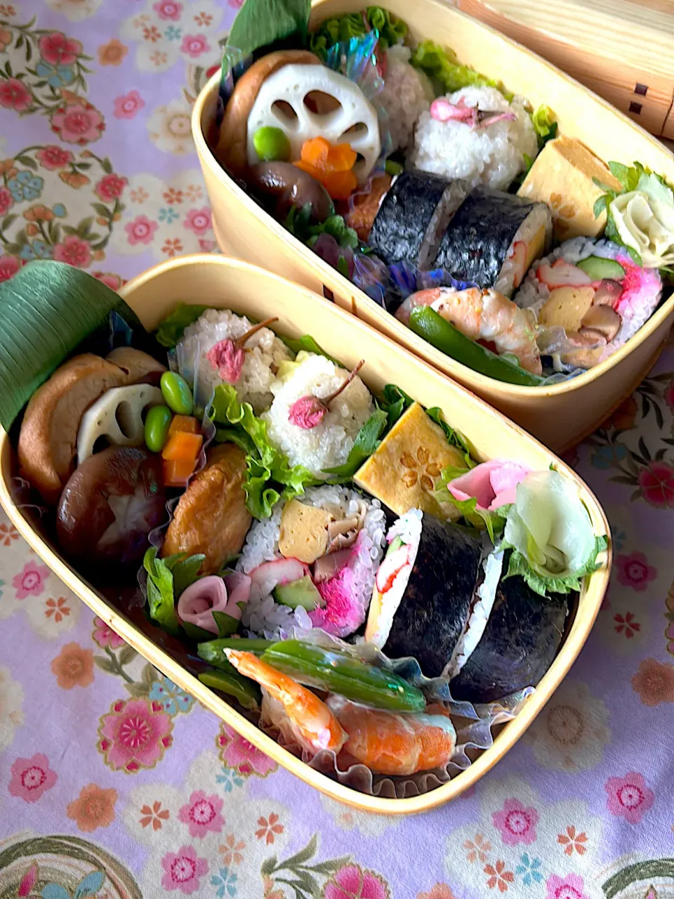 ふたりのお弁当 ~春の助六🍱|とんちんさん