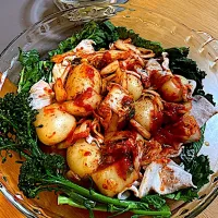 豚肉とじゃがいものキムチ蒸し
