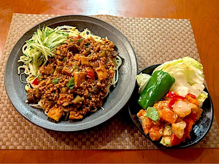 Today's dinner🍴魚香茄子拌麺🍆麻婆茄子炒麺|🌈Ami🍻さん