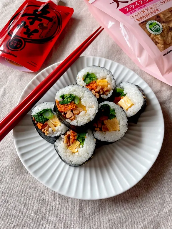 *･大豆のお肉で辛みそキンパ*･|isakoさん