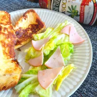 春キャベツとハムの蒸し野菜|ゆずさん