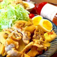 豚肉のしょうが焼き🐷|おかちさん