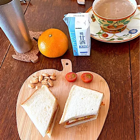 「プラス糀 糀甘酒 糖質30％オフ」を使ってみたSnapdishの料理・レシピ写真:朝ごはん♯甘酒♯豆乳♯ラテ♯