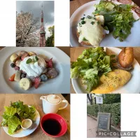 本日在宅業務につき、ブランチをLe Pain QUOTIDIENにて、オムレツもエッグベネディクトもミニパンケーキも美味で美しい。今日はほぼ並ばずに入れて気分よき。美味しくいただきました。|sniper66さん