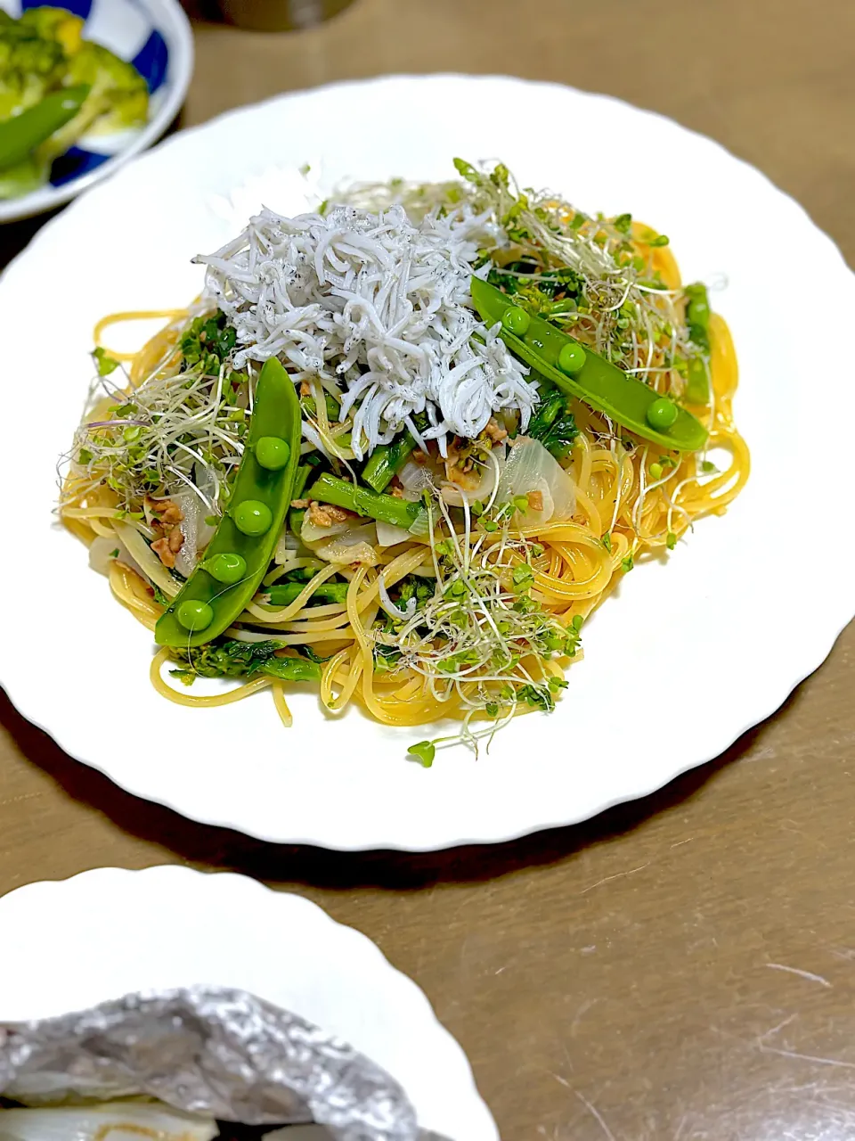 大豆のお肉ミンチ乾燥タイプを使った春パスタ|たまちゃんさん