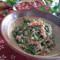 ほうれん草の白和え〜帰省中の記録①|とまと🍅さん