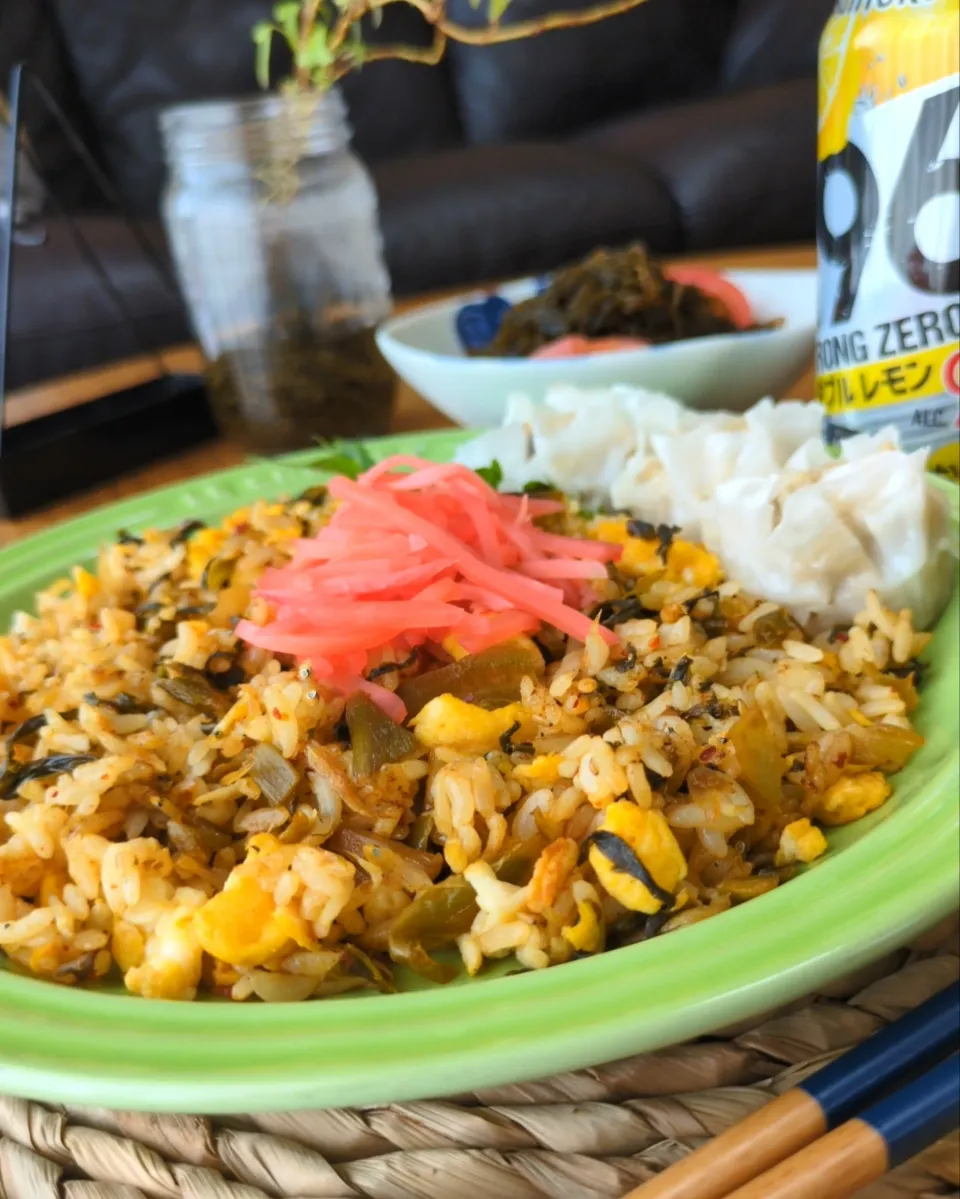 しらす高菜ﾁｬｰﾊﾝ&ｼｭｳﾏｲ|まりおさん