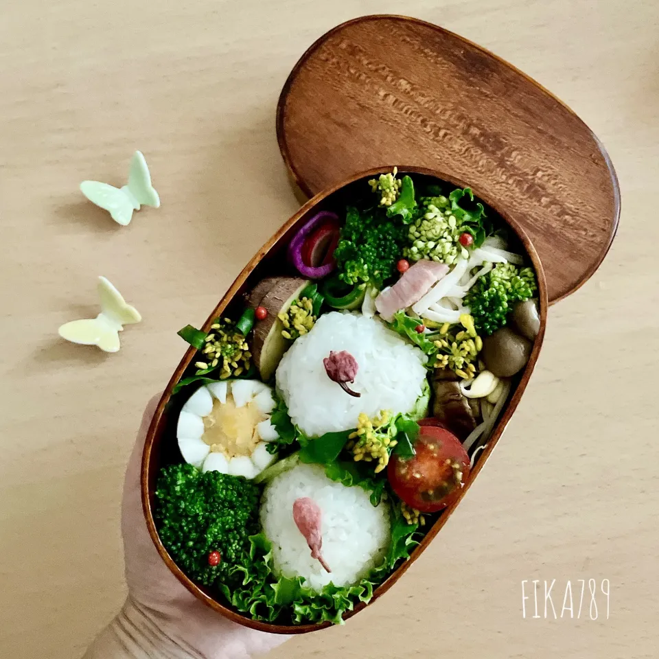 桜咲いたよ おむすび弁当|FIKA789さん