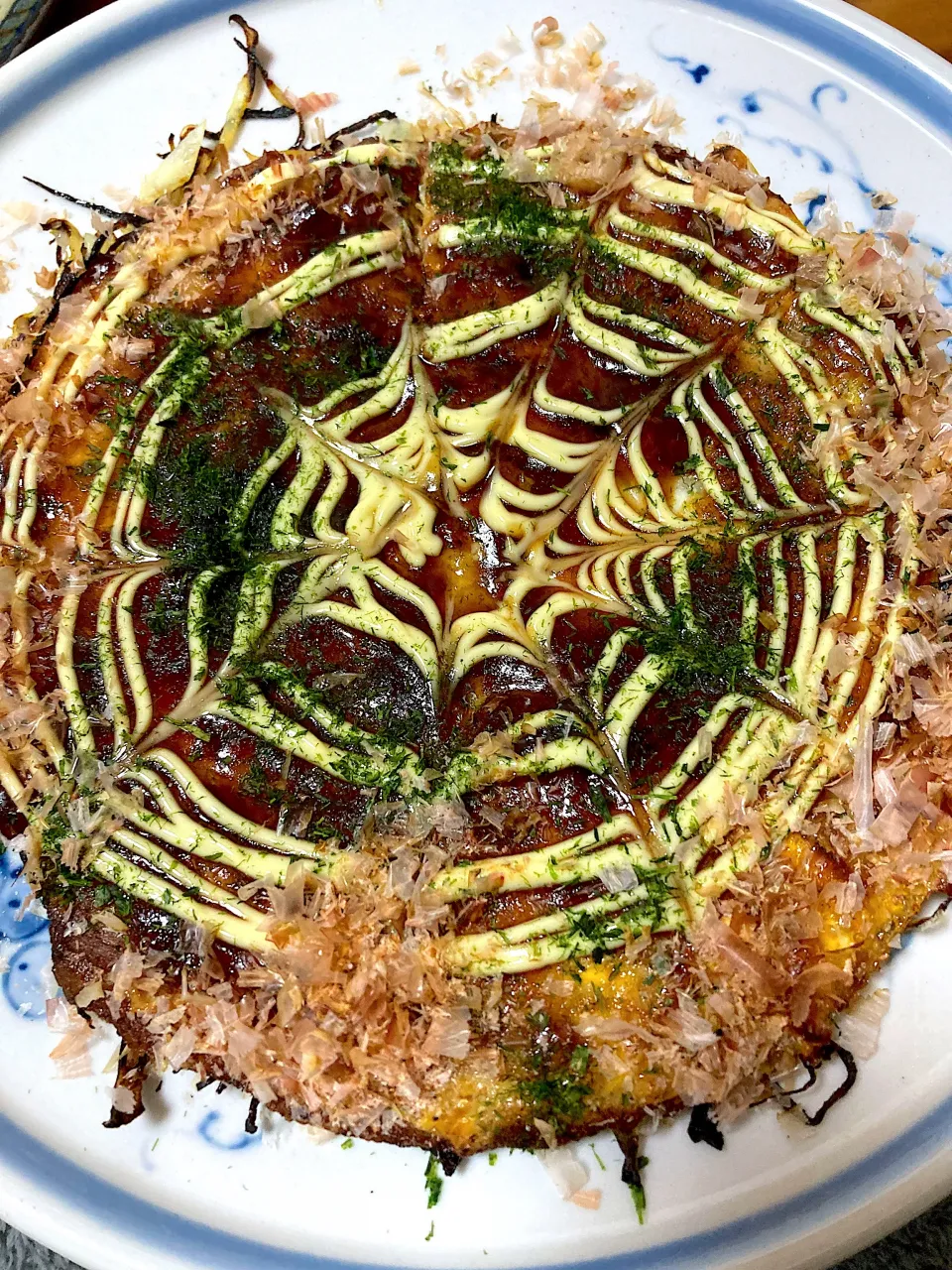 生春巻きの皮でお好み焼き風🎵|さくたえさん