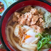 湯戻し不要の味しみレシピ⑪月見&肉うどん