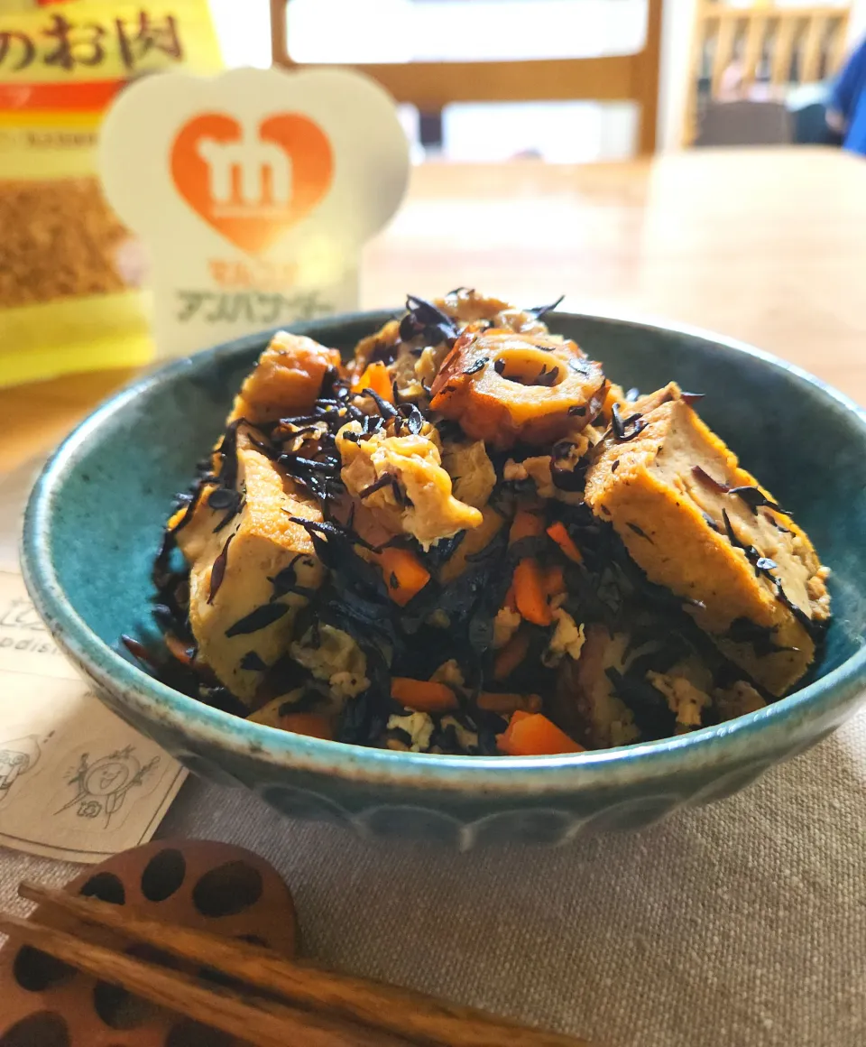 大豆ミートでひじき煮ミンチ乾燥タイプ|ナオミさん
