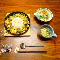 🍳ワンパン！ビーフライス🐂/ 🥦ブロマヨサラダ🥗/🍄𝙸𝙽 たまごスープ🥣|しゅりり𓂃𓈒𓋜さん