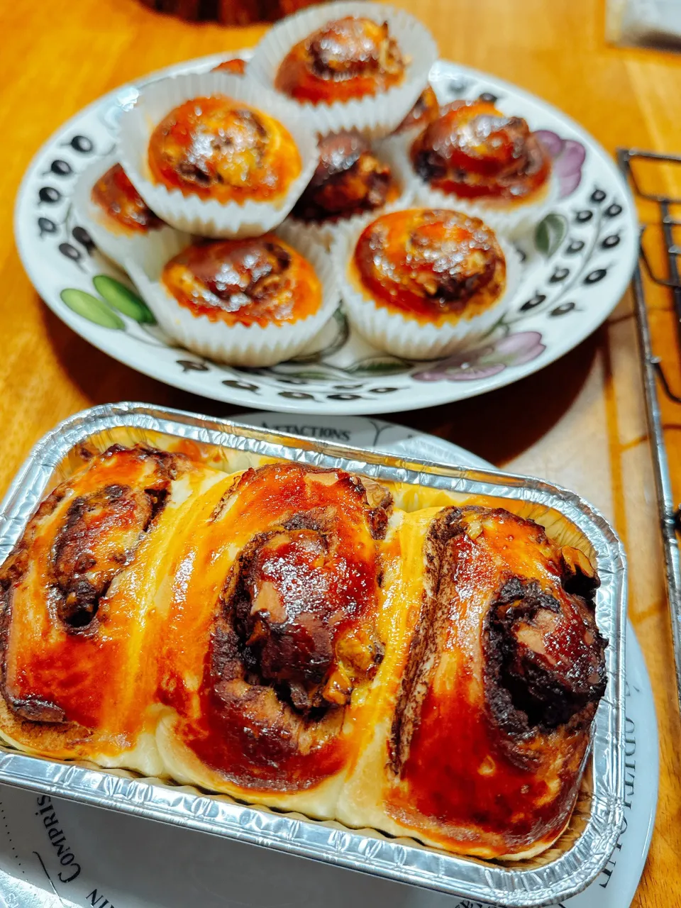 2026/03/28 米粉入りふわふわパンで胡桃とチョコ🌀ロール|Blueberry🫐さん