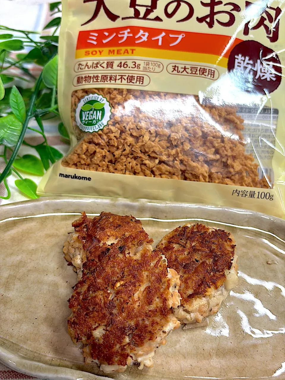 大豆のお肉で豆腐ハンバーグ|まめすけ⭐︎さん