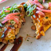 湯戻し不要の味しみレシピ⑬大豆ミート入り納豆オムレツ|fumfumさん