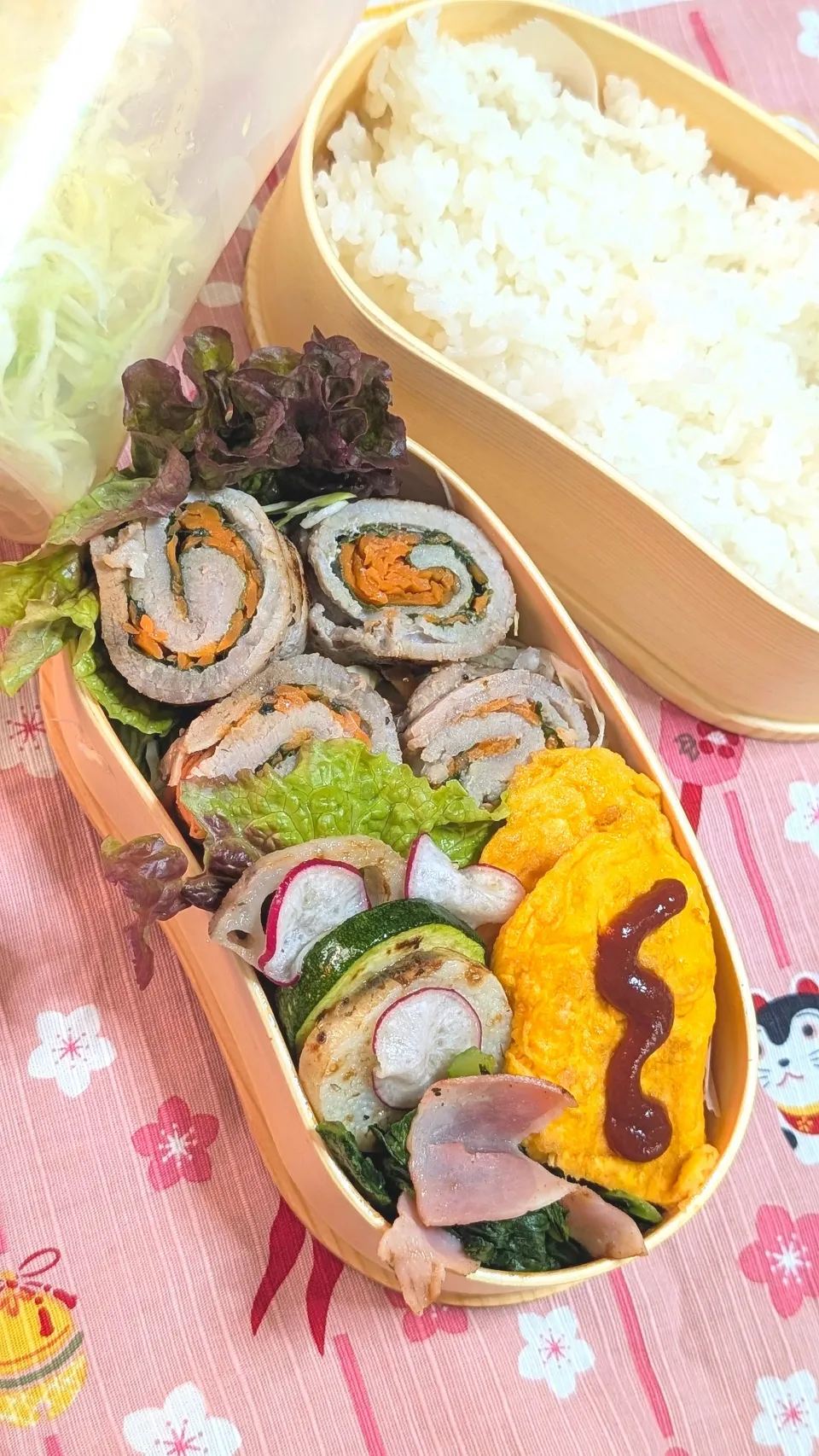 本日のお弁当〜豚バラロールロースト弁当|f.1125beさん