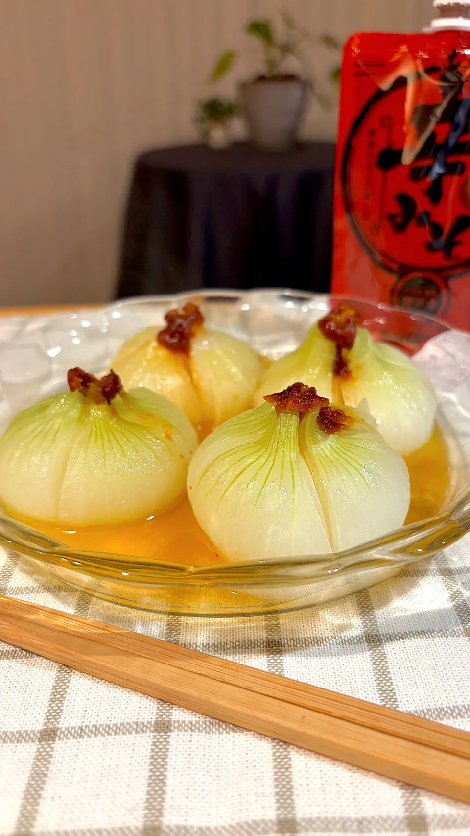 レンチン新玉ねぎアクセントは辛みそ|akikoさん