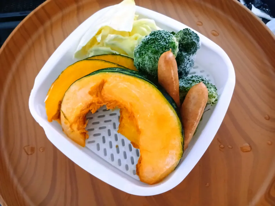 蒸し野菜なごはん😆✨|ぽんすけさん